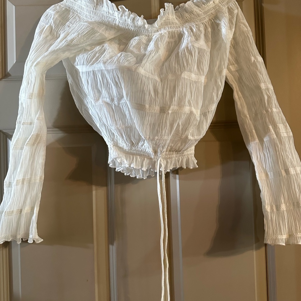 Elegant White Off-Shoulder Top